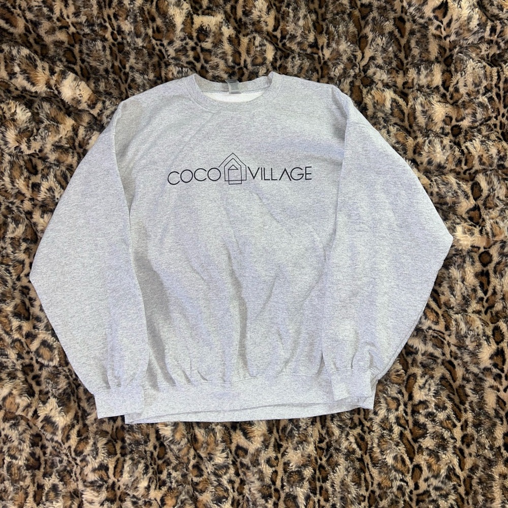 Gray Coco Village Crewneck Sweater
